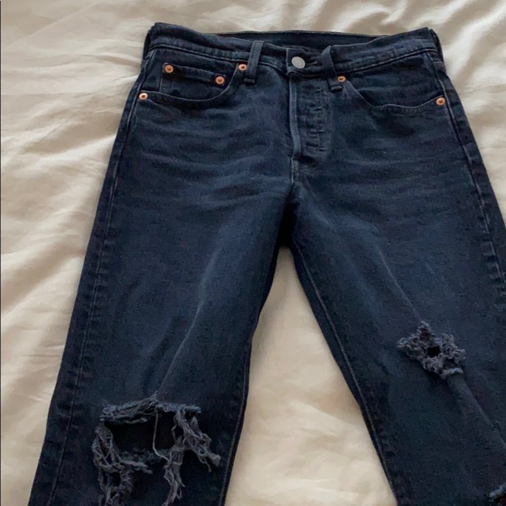 501 skinny black ripped Levi’s